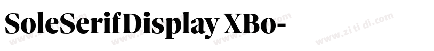 SoleSerifDisplay XBo字体转换 SoleSerifDisplay XBo字体转换